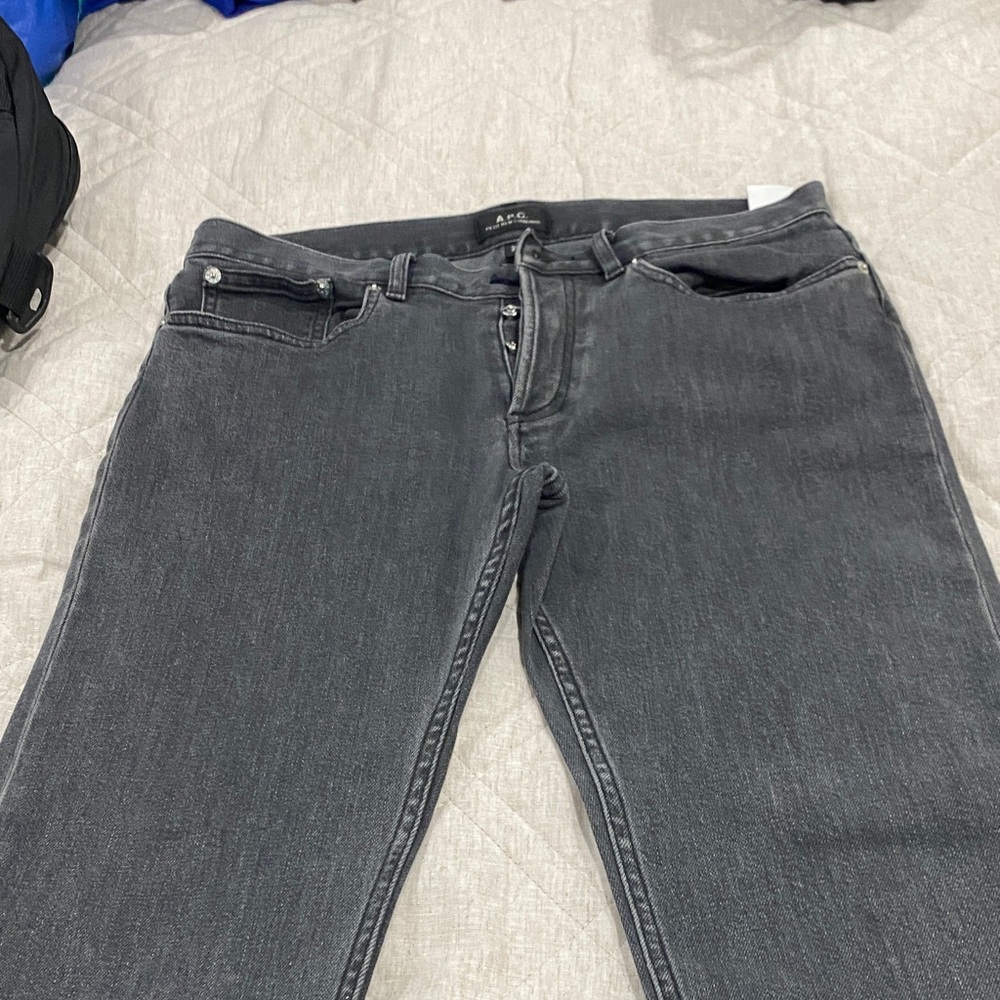 A.P.C. Men's Charcoal Slim Jeans